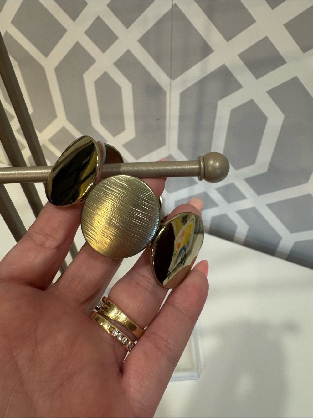 Gold Round Statement Bracelet - Women Accessories